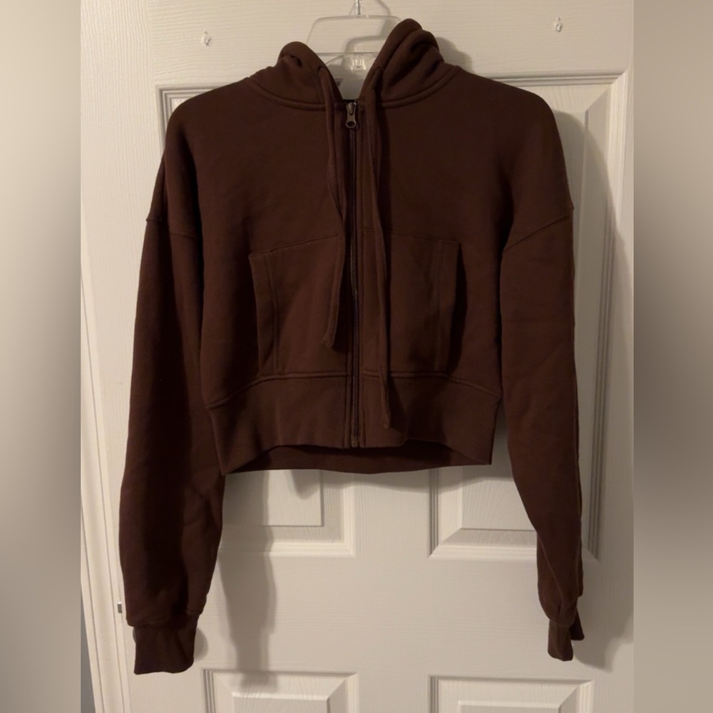 Pacsun Brown Women's Cropped Hoodie
